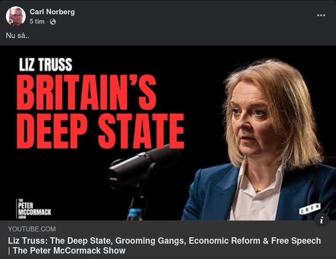 Liz Truss Om Djupet I Storbritannien