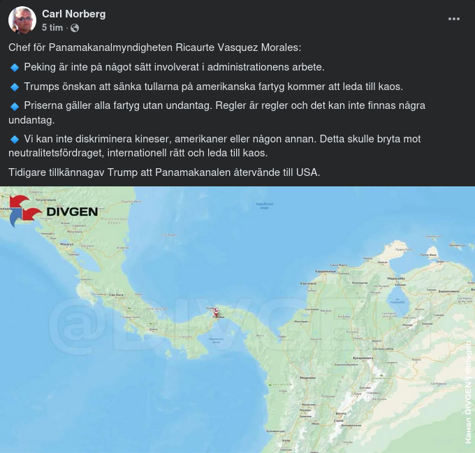 Regelåberopande Panamakanalmyndighetschef