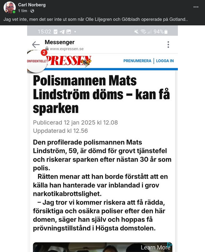 Inte Liknande En Polisiär Gotlandsoperation
