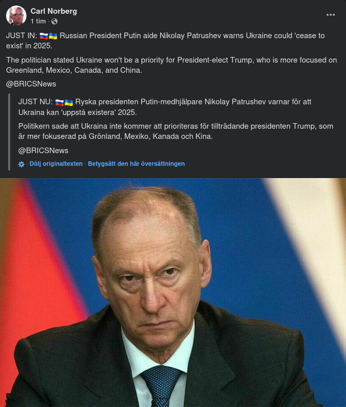 Risk För Ukrainskt Existensupphörande