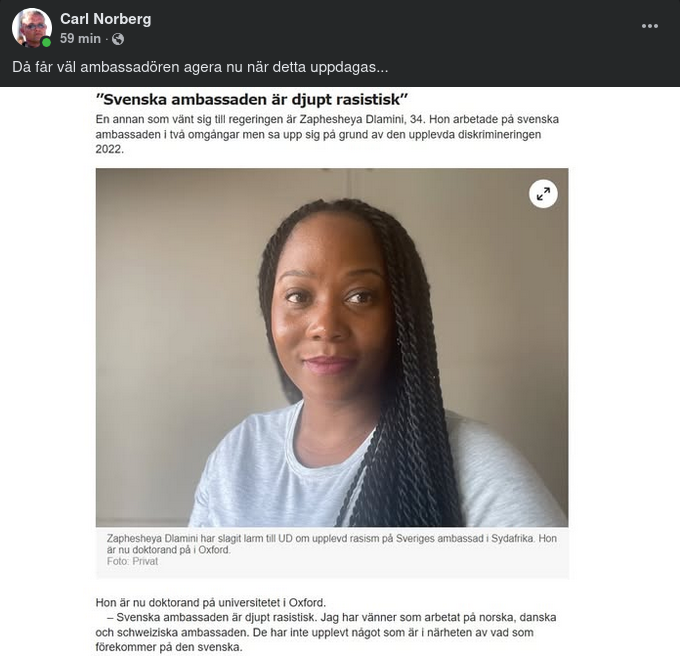 Djupt Rasistiskt Svensk Ambassad