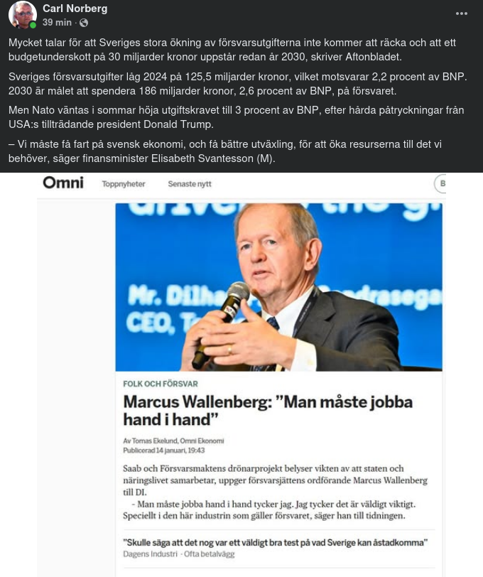 Hand I Hand Med Wallenberg & Försvarsutgifterna