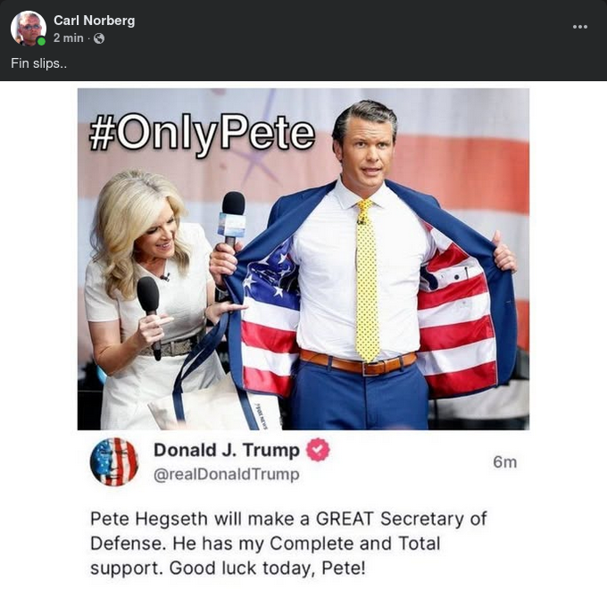 Slipsbeprydd Hegseth