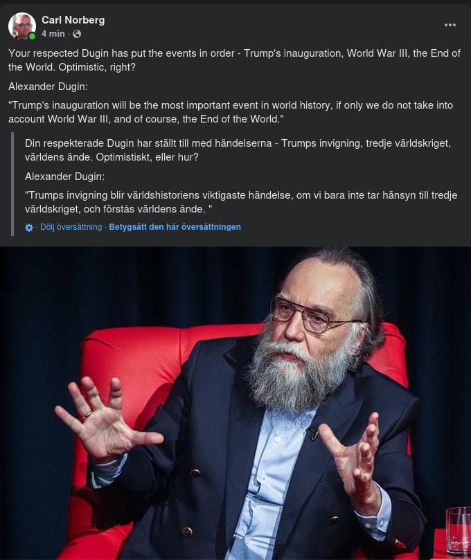 Optimistisk Dugin..