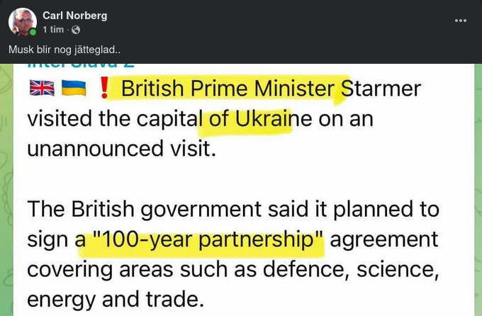 Brittisk Hundraårsavtalsplanering Med Ukraina