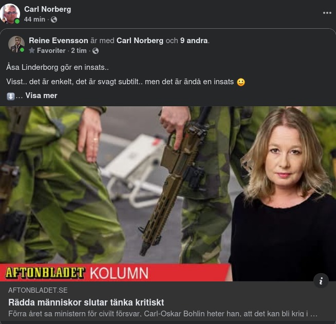 Insatsgörande Åsa I Aftonslasket