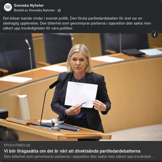 Direktsänd Politisk Bitterhet