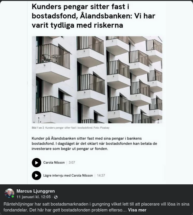 Kundpengar Fast I Bostadsfond