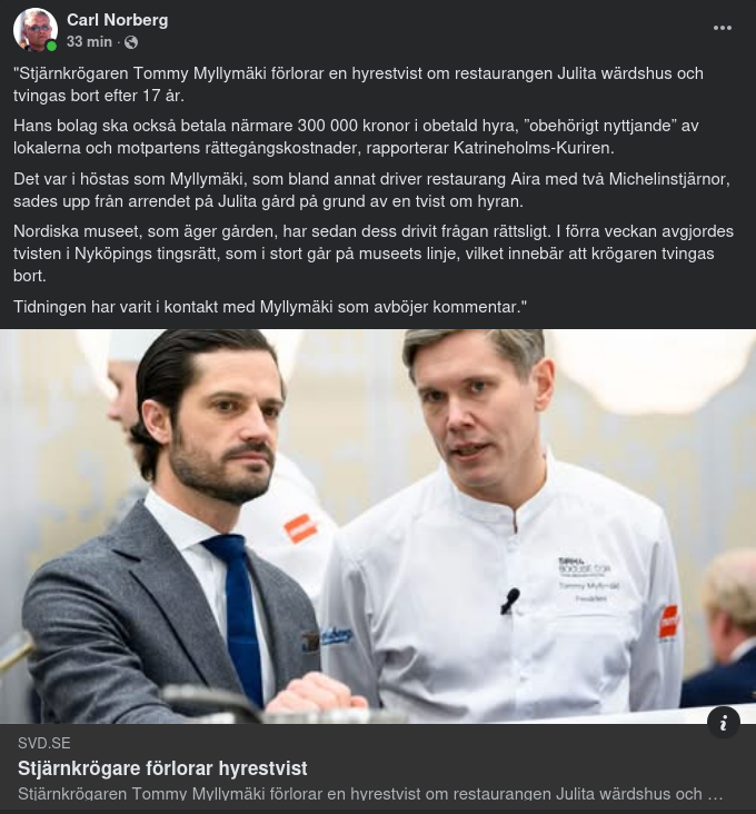 Krögare Förlorar Hyrestvist