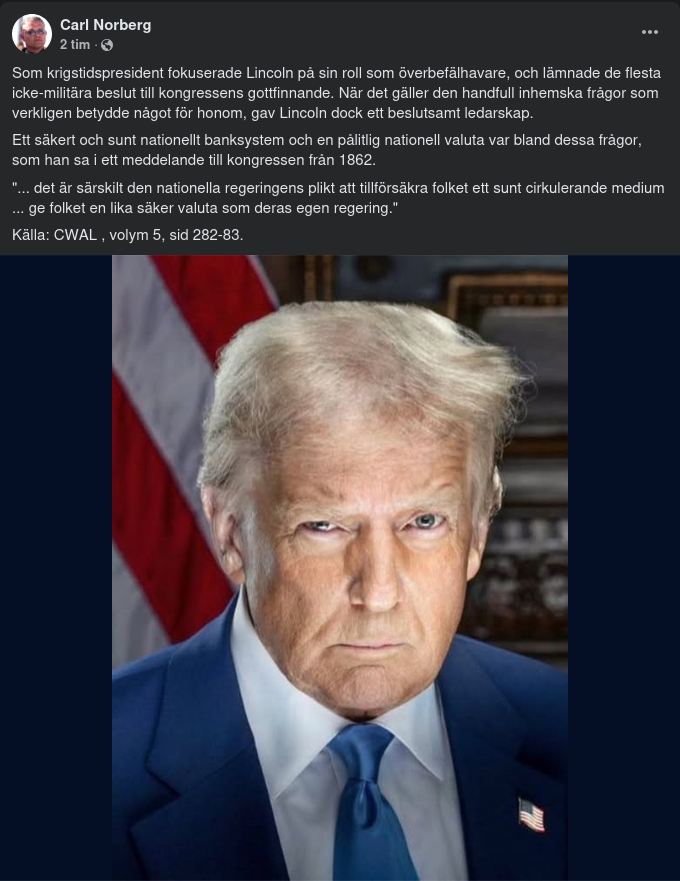 Gammalt Krigspresidentsmeddelande