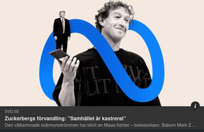 Förvandlad Zuckerberg I SvD
