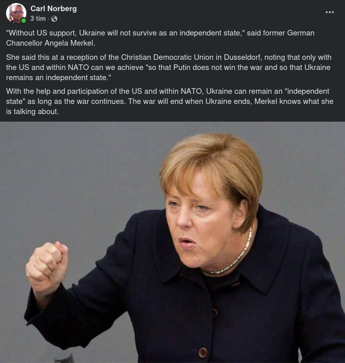 Merkel Om Ukrainsk Statsöverlenadschans