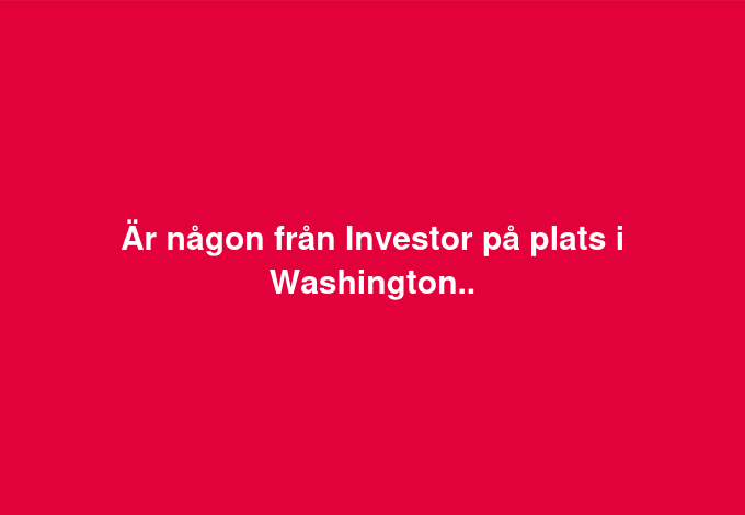 På Plats I Washington?..
