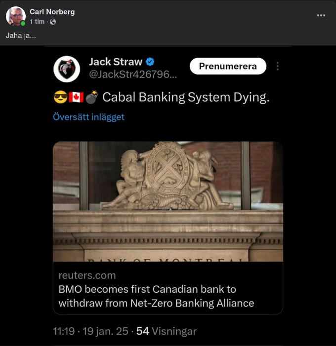 Kanada-Bank Drar Sig Ur