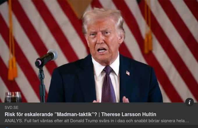 Trumps Mål Med Therese I SvD..