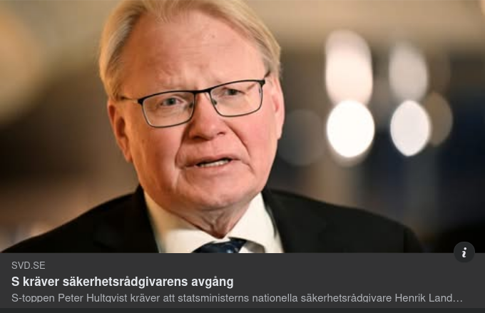 S Kräver Säkerhetsrådgivaravgång