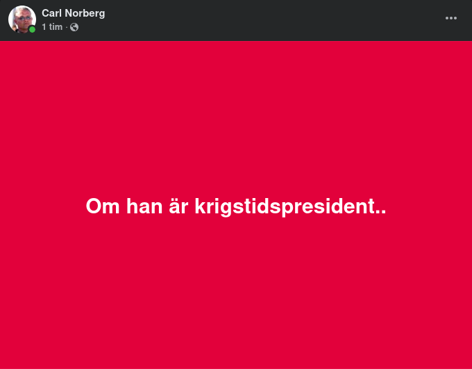Krigspresident?