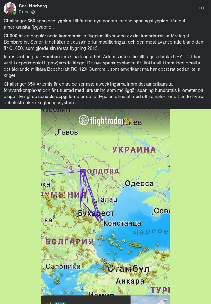 Spaningsflygplan Challenger 650