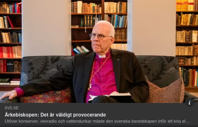 Provocerande Med Ärkebiskop Modéus I SvD