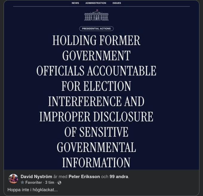 Ansvarsutkrävande Exekutiv Order För Statsanställda