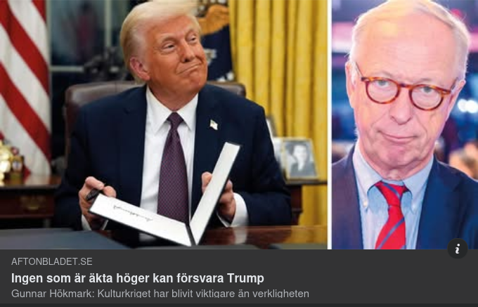 Äkta Höger Med Hökmark I Aftonslasket