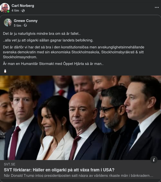 Amerikansk Oligarki-Oro I SVT