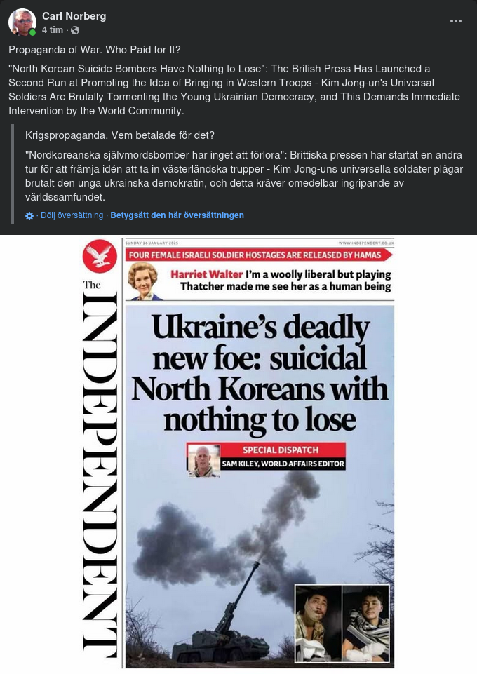 Nordkoreanska Självmordsbombare I Brittisk Press..