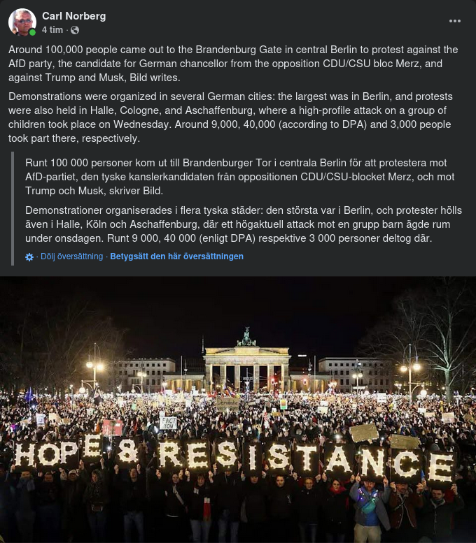 Organiserat Mot AdF I Tyska städer