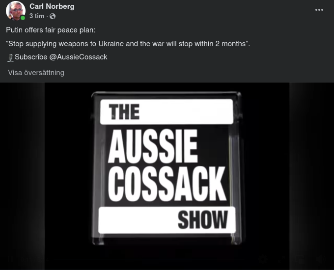 Putin Erbjuder Handlingsplan