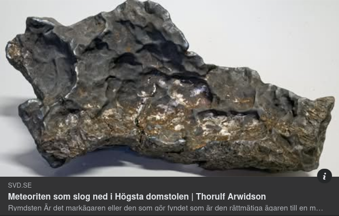 Äganderättsligt Meteoritnedslag I Högsta Domstolen