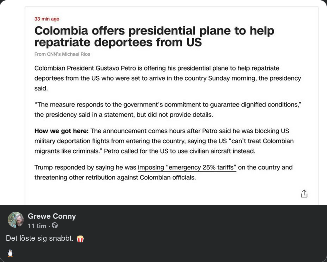 Colombia Viker För Trump