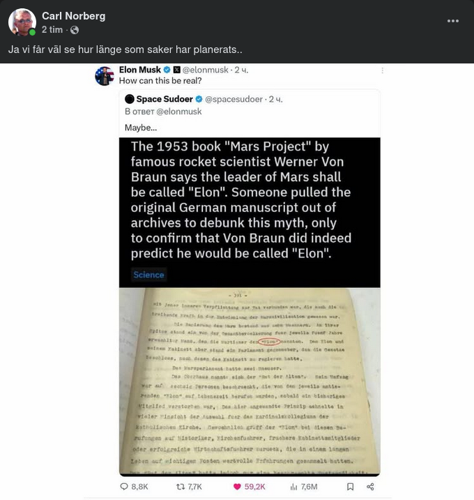 Elon Förutspådd 1953