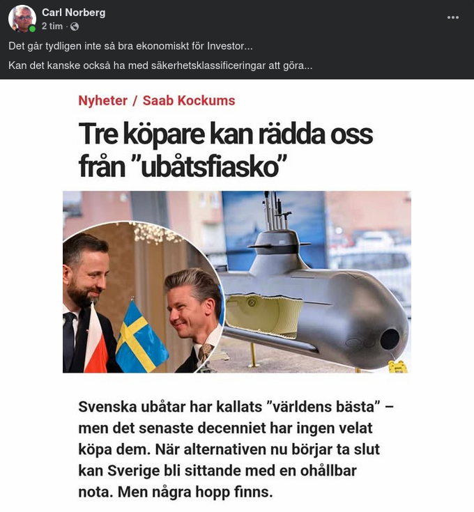 Svensk Ubåtsfiasko I Vardande?..