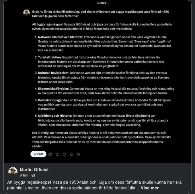 Grok & Regalskeppet Vasa