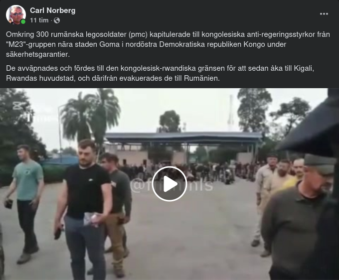 Rumänska Legosoldater Kapitulerade I Demokratiska Republiken Kongo Nära Ett Biolabb