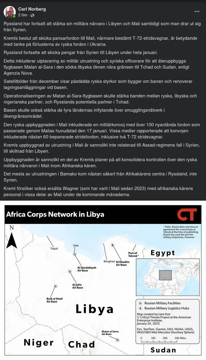 Ryssland Stärker Militär Närvaro I Libyen & Mali