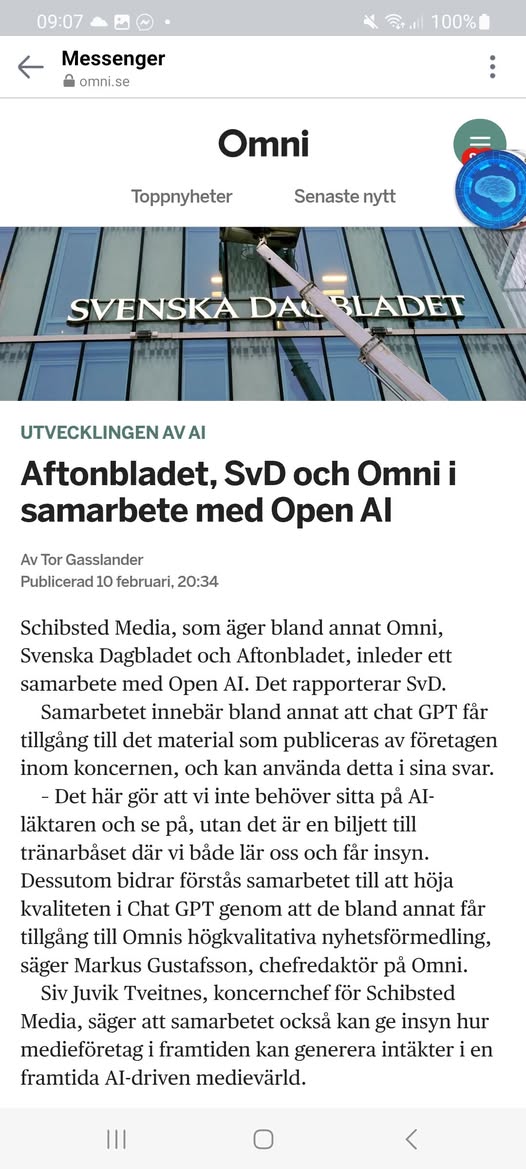 Medialt Open AI Samarbete