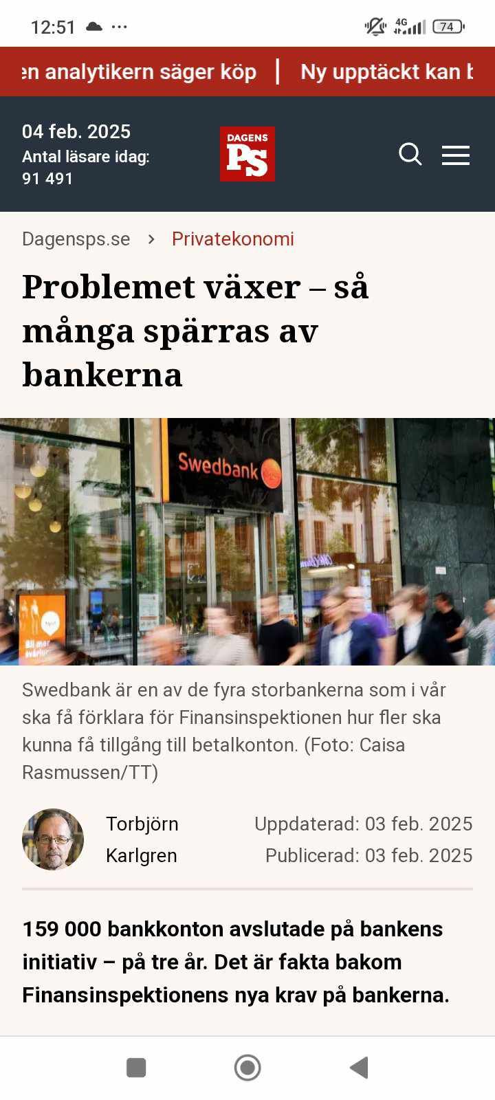 Bankavslutade Bankkonton