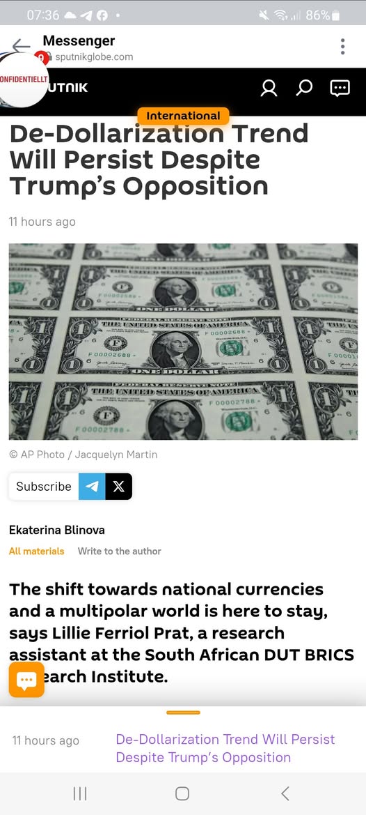 Fortsatt Avdollarisering