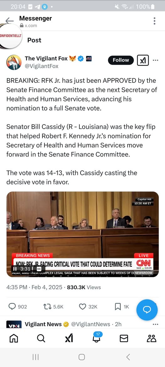 RFK Jr. Vidare Mot Ministerpost