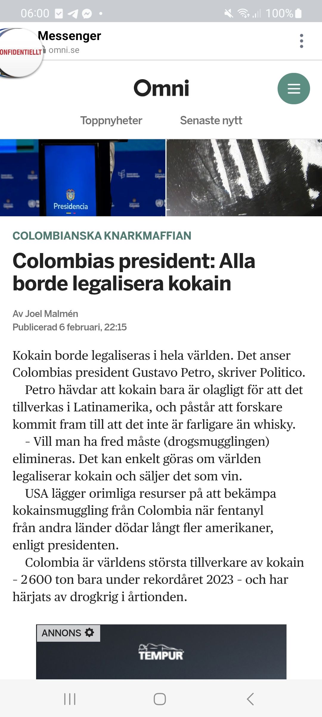 Kokainlegaliseringsförslag