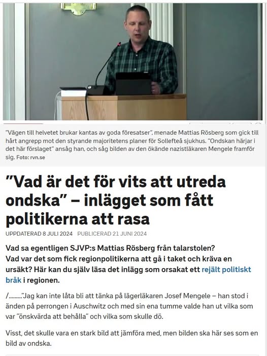 Mengele & Sollefteås Sjukhusplaner..