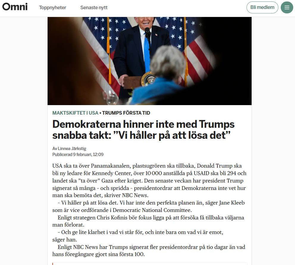 Trump För Snabb För Demokraterna