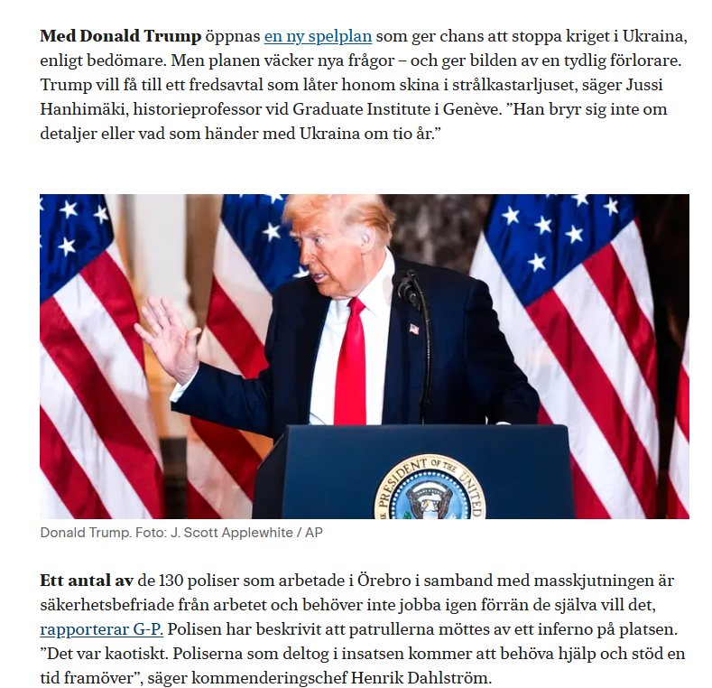 Strålkastarljusets Trump..