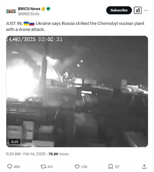 Drönarattack Mot Tjernobyl