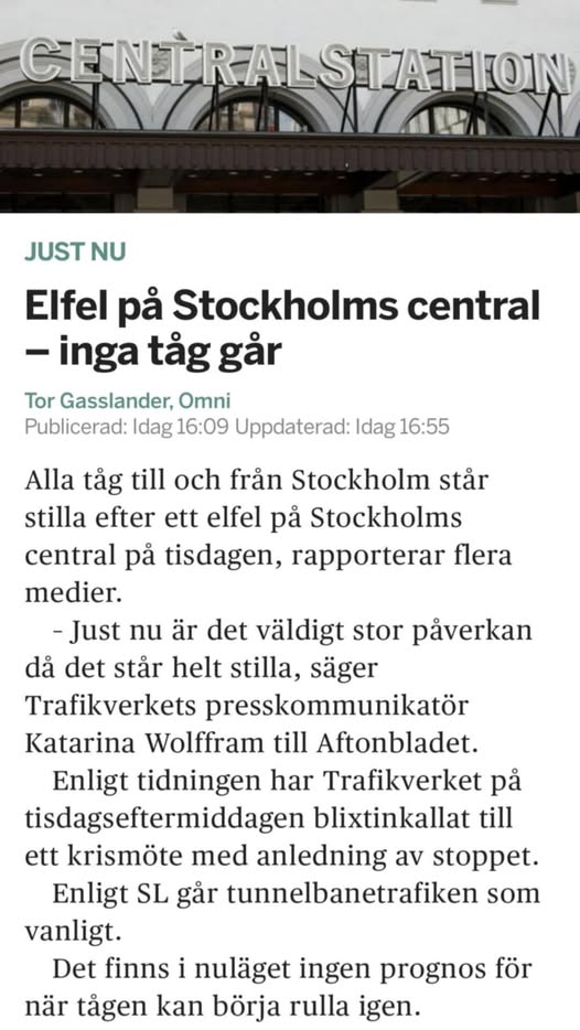 Elfel - Alla Tåg Stilla I Stockholm