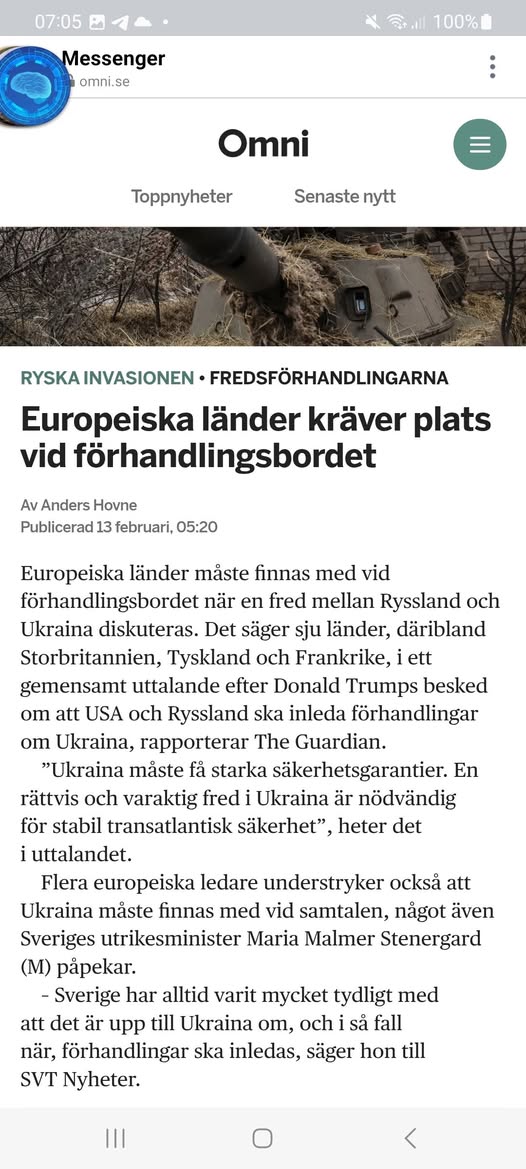 Förhandlingsbordsplatskrävande Européer