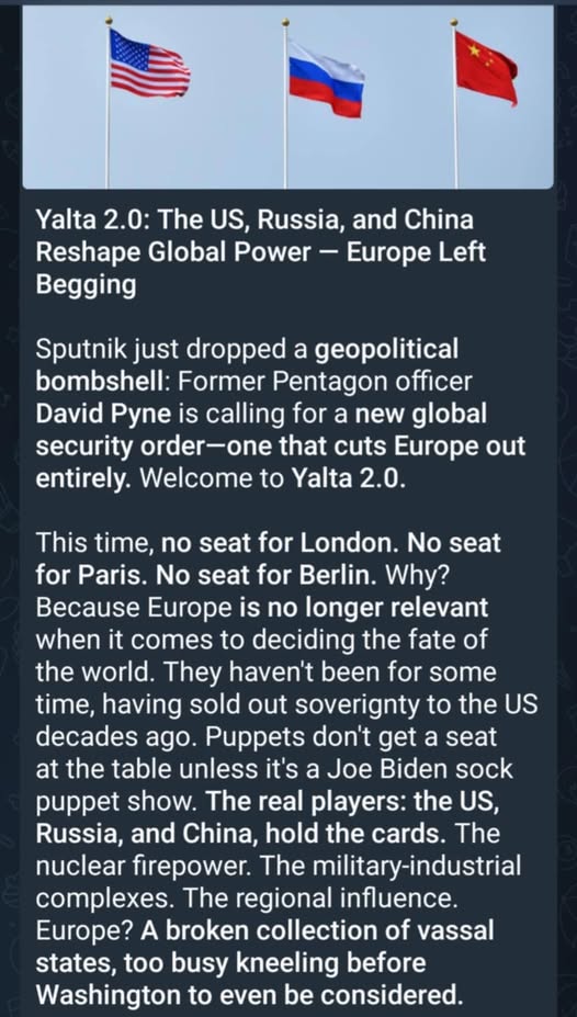 Yalta 2.0 - USA, Ryssland & Kina