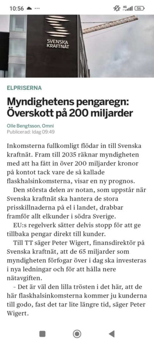 Kraftnätat Myndighetspengaöverskott