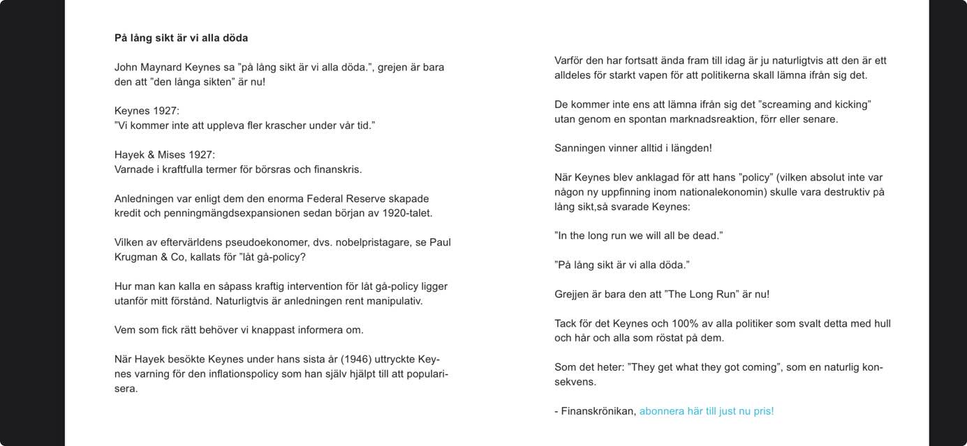 Keynes Inflationspolicy